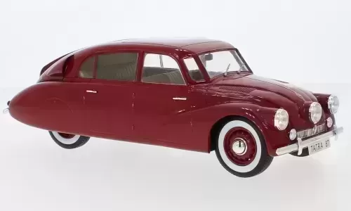 Tatra 87 1937 Donkerrood - 1:18
