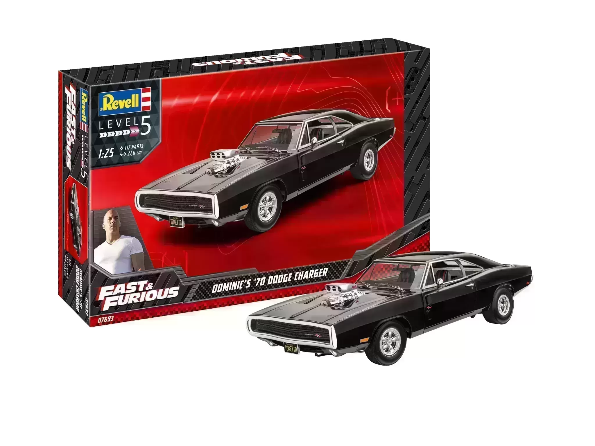 Modelset Fast and Furious: Dominics 1970 Dodge Charger - 1:24