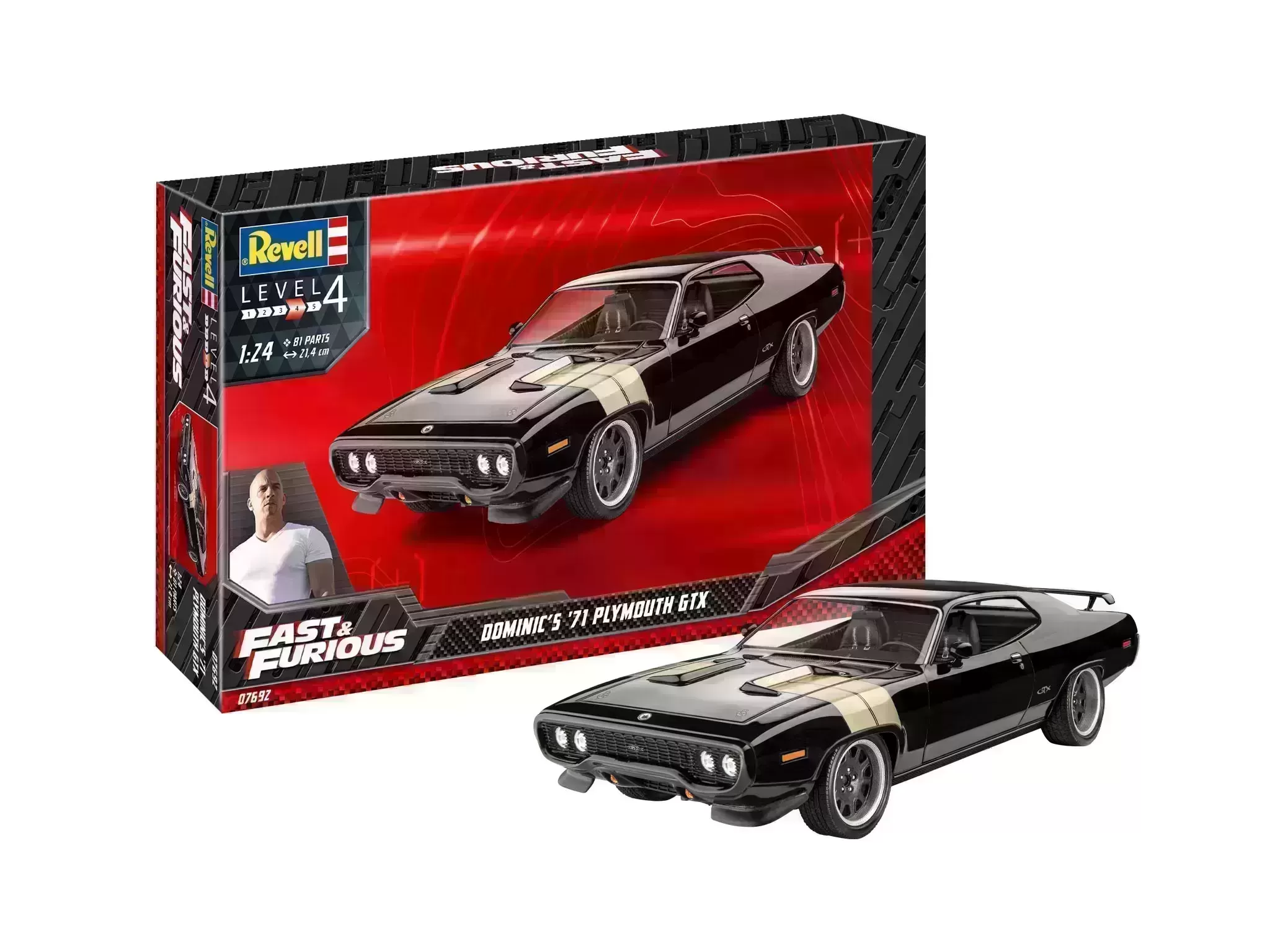 Modelset Fast and Furious: Dominics 1971 Plymouth GTX - 1:24