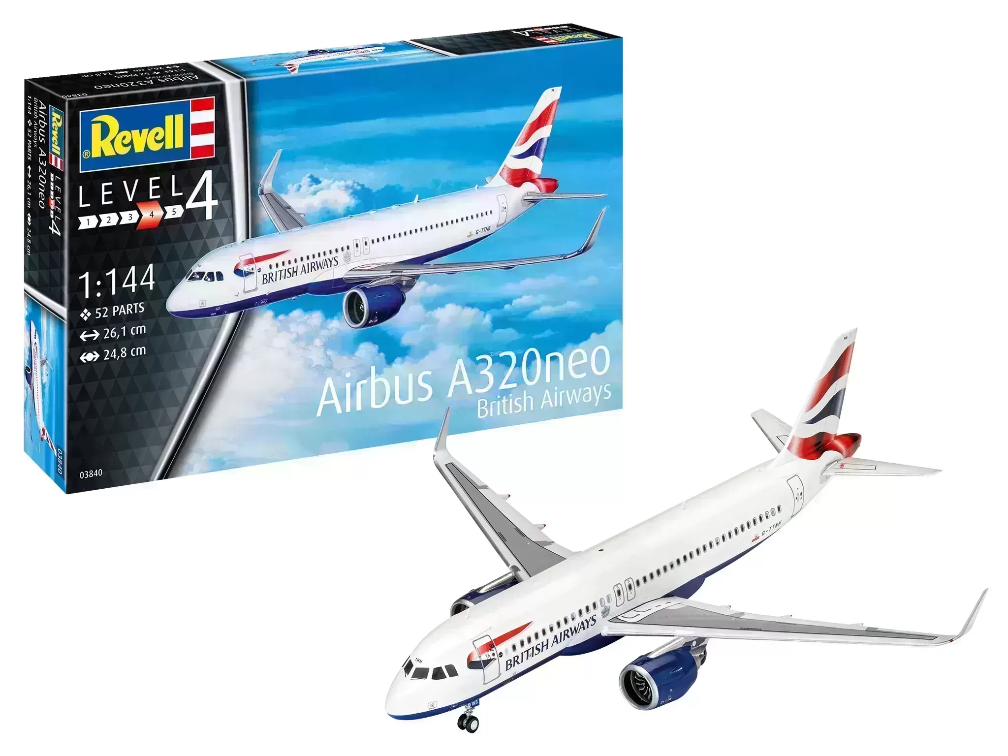 Modelset Airbus A320 neo British Airways - 1:144