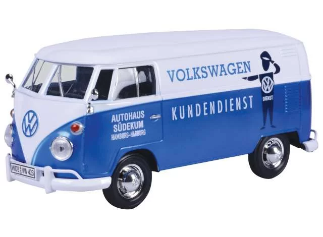 hoesten kloof Pat Volkswagen T1 Delivery Van VW-Kundendienst Blauw/Wit - 1:24 - Motormax -  79573 - Miniatuurshop
