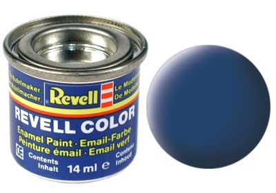 blauw, mat